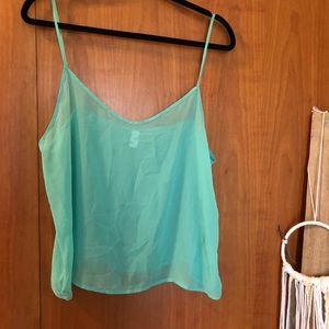 Green American apparel spaghetti strap